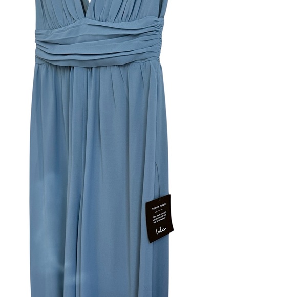 Lulus Divine Muse Slate Blue Wide Leg Jumpsuit Size XS NWT - Picture 9 of 16